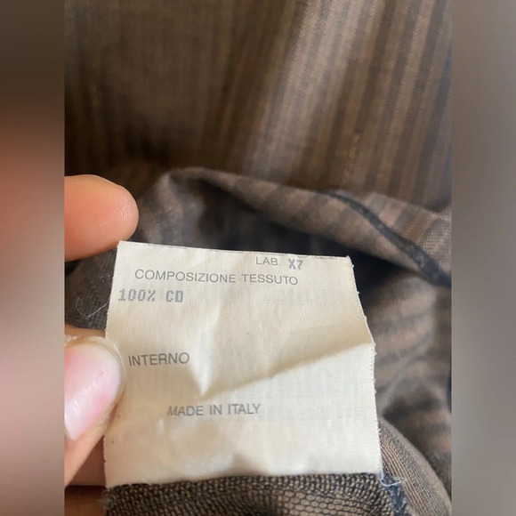 FENDI Vintage Brown Men’s Button Down Shirt Size Medium - Picture 8 of 11